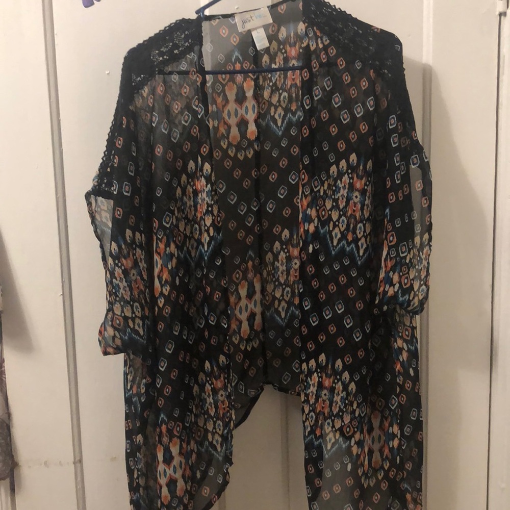 Short sleeve open kimono